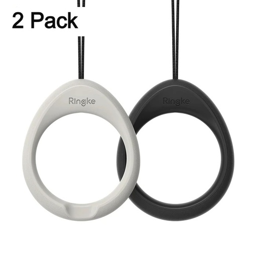 [ST605128RS] Ringke Finger Ring Strap (Black &amp; Light Gray)