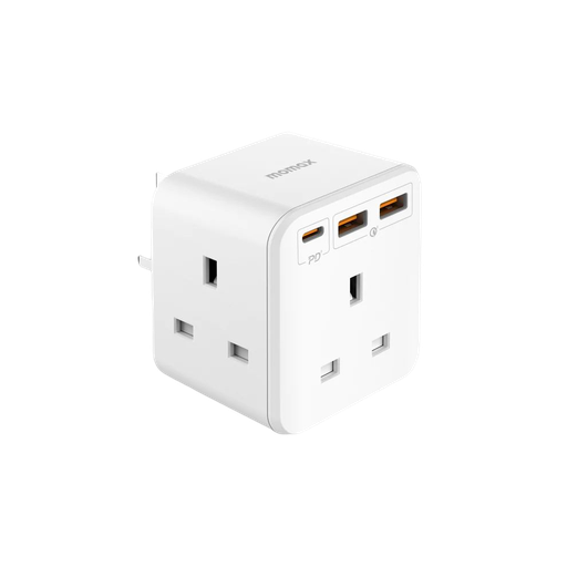 [US8UKW] Momax ONEPLUG PD20W 2A1C 3outlet strip (White)