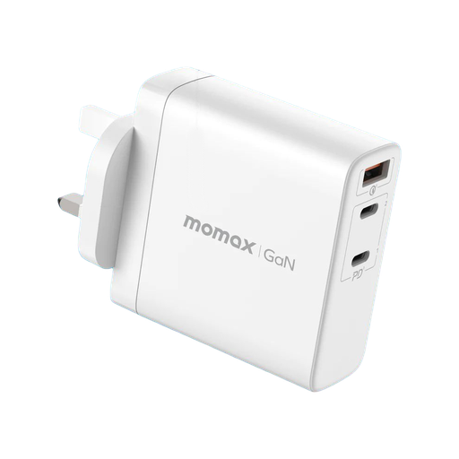 [UM27UKW] Momax ONEPlug 140W 3-Port GaN Charger (UK) (White)