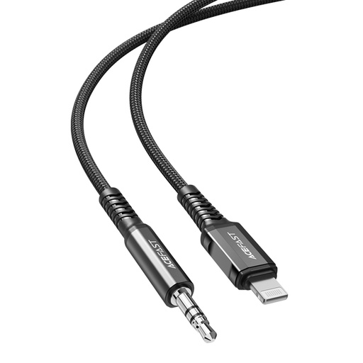 [C1-06B] Acefast Lightning to 3.5mm Aluminum Alloy Audio Cable (Black)