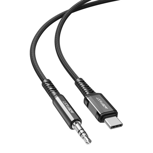 [C1-08B] Acefast USB-C to 3.5mm Aluminum Alloy Audio Cable (Black)