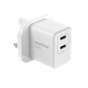 Momax One Plug 35W 2-Port GaN Mini Charger (White)