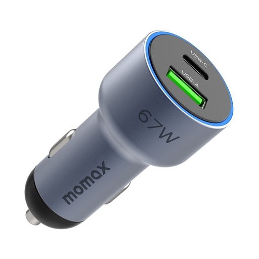 [UC16E] Momax MoVe 67W dual-port car charger (Grey)