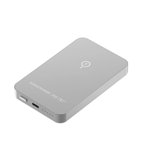 [IP106S] Momax Q.MAG Power 6 Magnetic Wireless Battery 5000mAh (Silver)