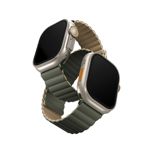 [UNIQ-49MM-REVMGRNTAN] UNIQ Revix Reversible Magnetic for Apple Watch Strap 49/45/44/42mm Moss (Moss Green/Tan)