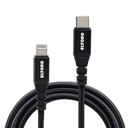 Eltoro Kevlar Black Nylon able USB-C TO Lightning (Black)