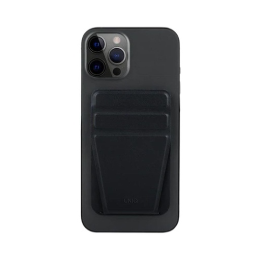 [UNIQ-MGSNAPONCH-LYFTBLK] UNIQ Lyft Magnetic Snap-on Stand and Card Holder (Black)