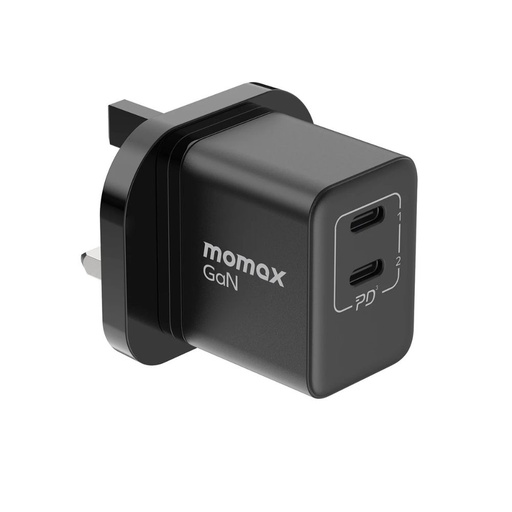 [UM32UKD] Momax ONEPLUG 35W 2-Port GaN Mini Charger (Black)