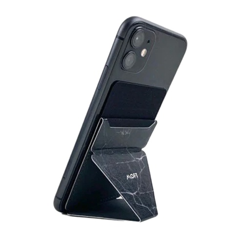[MS007S-7-STONE-02BK] Moft Phone Stand with Card Holder (Marble Black)