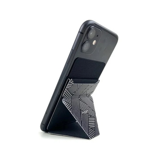 [MS007-UV-GEO-01-BLKWHI] Moft Phone Stand with Card Holder (Tangled)
