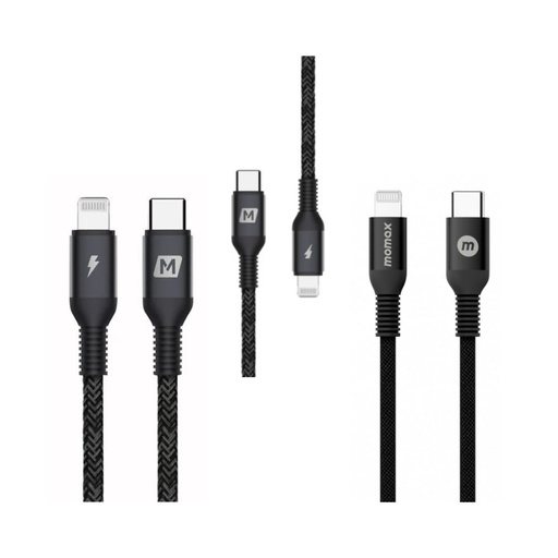 [DL32D_DL51D_DL50D] Momax Type-c to lightning cables - 3 lengths (3 Pack)