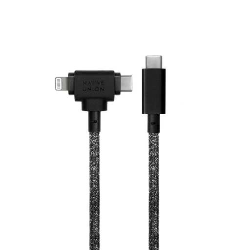 [BELT-CCL-COS-NP] Native Union Belt Cable Type C-C-Lightning Duo 1.5m (Cosmos Black)