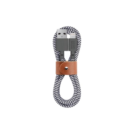 [BELT-L-ZEB-2-NP] Native Union Belt Cable USB-A to Lightning 1.2m (Zebra)