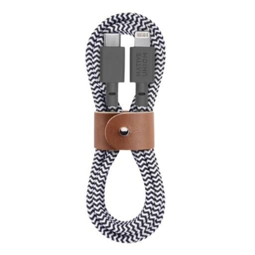 [BELT-KV-CL-ZEB-2] Native Union Belt Cable USB-C to Lightning 1.2m (Zebra)