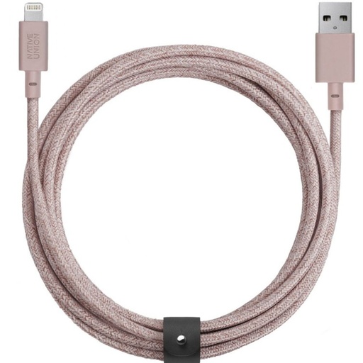 [BELT-L-ROS-3-NP] Native Union Belt Cable XL USB-A to Lightning 3m (Rose)