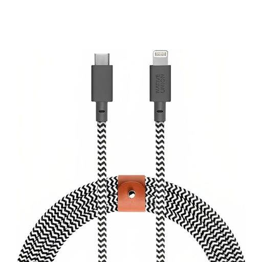 [BELT-KV-CL-ZEB-3] Native Union Belt Cable XL USB-C to Lightning 3m (Zebra)