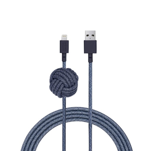 [NCABLE-L-IND-NP] Native Union Night Cable USB-A to Lightning 3m (Indigo)