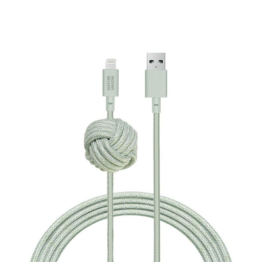 [NCABLE-L-GRN-NP] Native Union Night Cable USB-A to Lightning 3m (Sage)