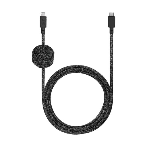[NCABLE-CL-CS-BK-NP] Native Union Night Cable USB-C to Lightning 3m (Cosmos Black)