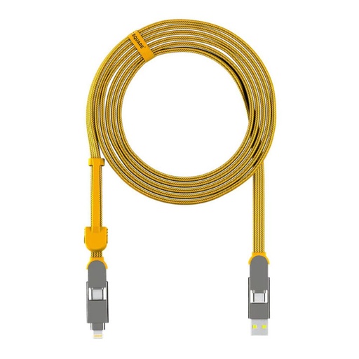 [XLL03R] Rolling Square inCharge XL 6-in-1 Cable 3m (Yellow)