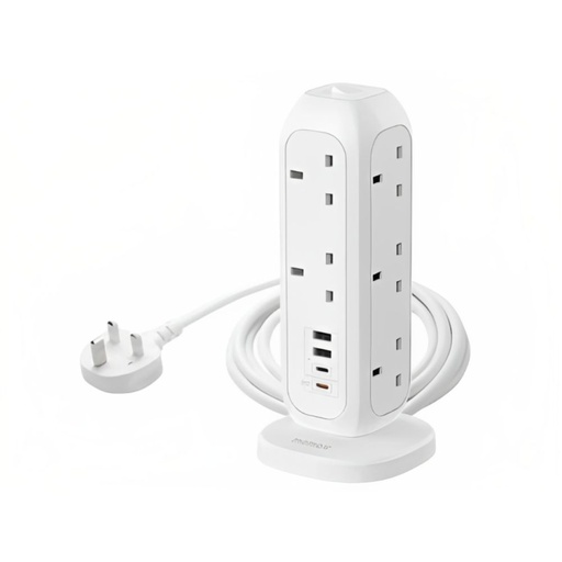 [US11UKW] Momax ONEPLUG 11-Outlet Power Strip With USB