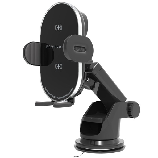 [PWWCCM-BK] Powerology 15W Fast Wireless Car Charger Mount 3 In 1