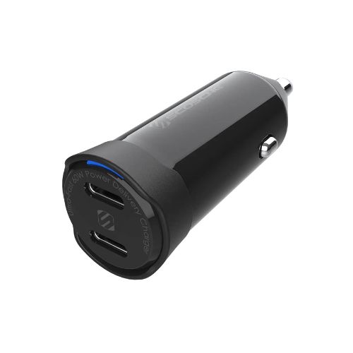 [CPDCC60-SP] Scosche Powervolt Dual-Port USB-C Car Charger 60W