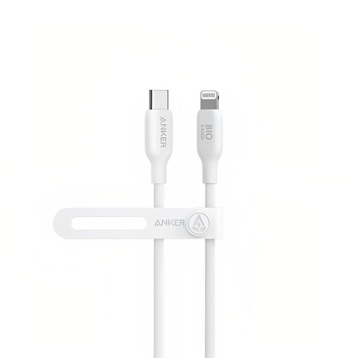 [A80B1H21] Anker 542 USB-C to Lightning Cable (Bio-Based) (0.9m/3ft) (White)