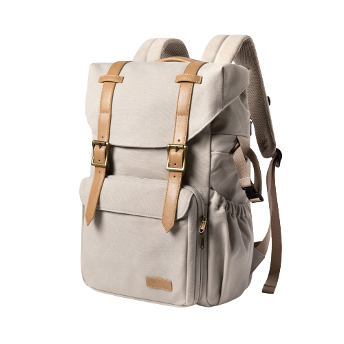 [BM0201004AN022] Bagsmart Photo Series/Camera Backpack (Ivory White)