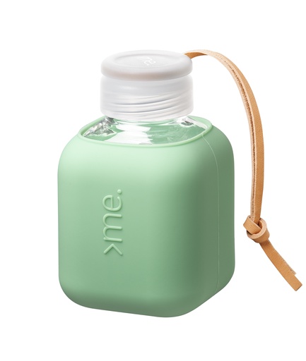 [SQME-Y2-MINT GREEN] Squireme Y2 Glass Bottle with Silicone Sleeve 370 ml (Mint Green)