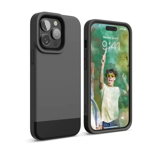 [ES14GL61PRO-DGYBK] Elago Glide Case iPhone 14 Pro (Dark Grey/Black)