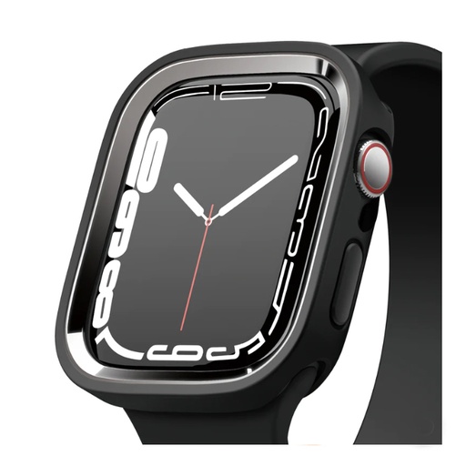 [EAW45DUO-TRMDGY] إيلاقو كفر حماية مزدوجة ساعة أبل 44/45 مم (رمادي غامق ميتاليك)