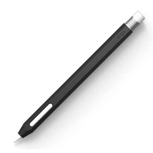 [EAPEN2-SC-BKSL] إيلاقو كلاسيك كفر قلم أبل الجيل الثاني (أسود/فضي)