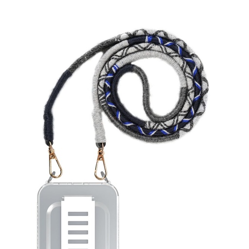 [LACUNA-G-N] LACUNA Hand made Phone Strap Gray-Navy