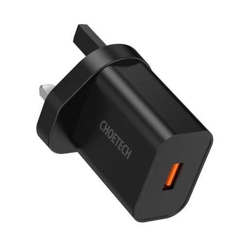 [Q5003-BK] Choetech 18W USB-A Charge + AC Cable (Black)