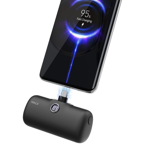 [DBL5000PC-001A] iWalk Linkme Pro Fast Charge Pocket Battery USB-C 4800 Mah (Black)