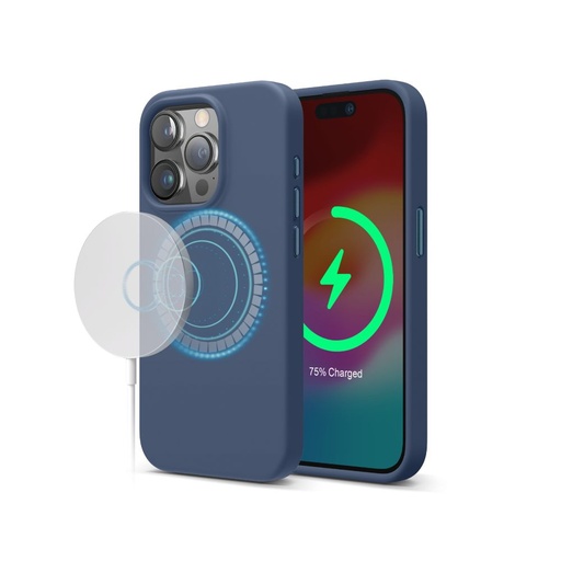 [ES15MSSC61PRO-JIN] Elago Silicone Magsafe Case iPhone 15 Pro (Jean Indigo)