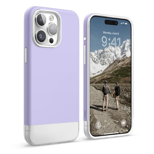 [ES15MSGL67PRO-PUTR] Elago Glide Case iPhone 15 Pro Max (Purple/Clear)