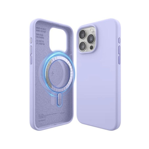 [ES15MSSC67PRO-PU] Elago Silicone Magsafe Case iPhone 15 Pro Max (Purple)