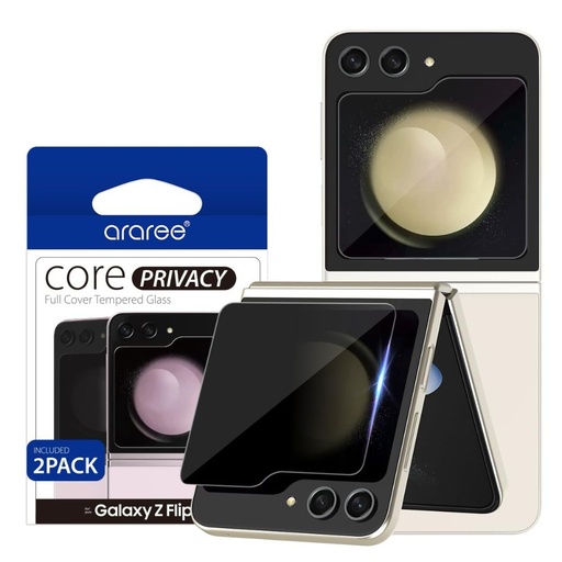 [ZFLP5-SCOR-PRVCY] Araree Core Full Cover Tempered Glass for Samsung Galaxy Z Flip5 (Privacy)