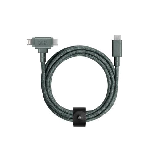 [BELT-CCL-GRN-NP] Native Union Belt Cable Duo Type C to C-Lightning 1.8m (Green)