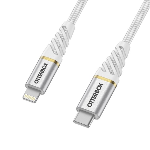 [78-52651] OtterBox Lightning to USB-C Premium Cable 1m (White)