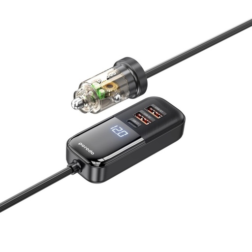 [PD-120TMCC-BK] Porodo Multi-Port Power Delivery Quick-Charging Hub Dual USB-C &amp; USB-A