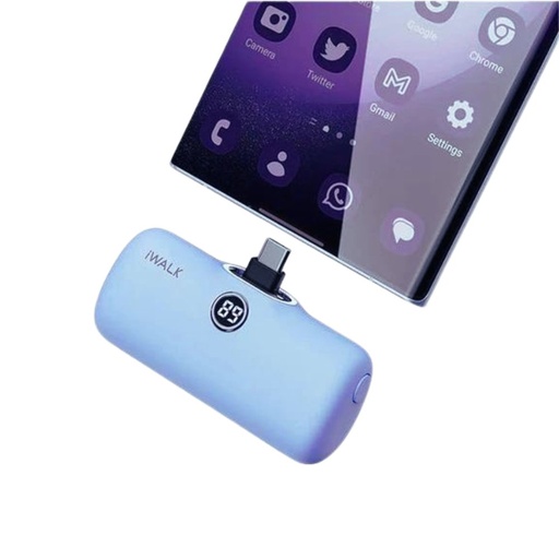[DBL5000PC-007A] iWalk Linkme Pro Fast Charge Pocket Battery USB-C 4800 mAh (Blue)