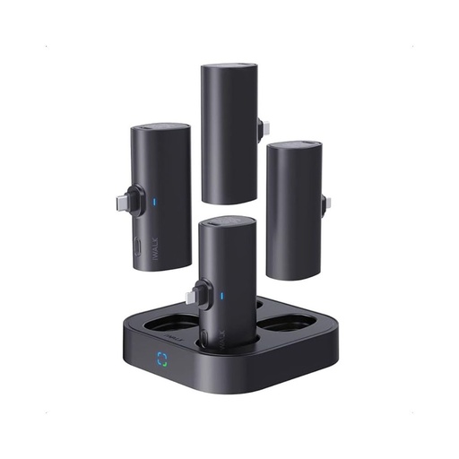 [LPE006-B] iWalk 4in1 Linkme Pro Fast Charge Pocket Battery 3 USB-C / One Lightning 4800 mAh (Black)