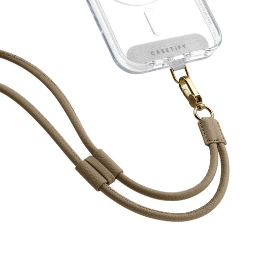 [CTF-26462232-16005273] كاسيتيفاي حزام هاتف من الجلد مع بطاقة (بيج)