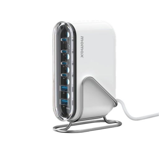 [UM55UKW] Momax 1-Charge Flow+ PD 120W GaN Desktop Charger 6 ports