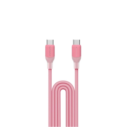 [DC23P] Momax 1-Link USB-C To USB-C (1.2m / Support 60W) Silicon (Pink)