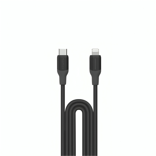 [DL53D] Momax 1-Link USB-C To Lightning (1.2m / Support 35W) Silicon (Black)