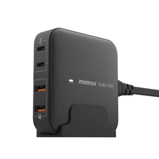 [UM50UKD] Momax One Plug 70W 4-Port Desktop Charger (UK) (Black)